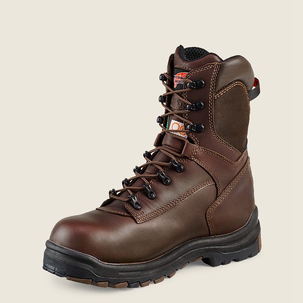 Red Wing Mens King Toe® - 8-inch Insulated Waterproof Csa Toe - Safety Boots Black/Brown - 4791TXPYC